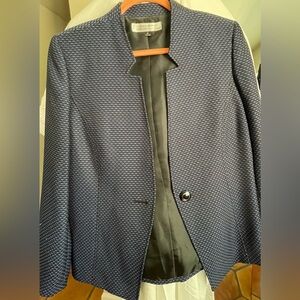 Tahari Blue Blazer with Button Detail